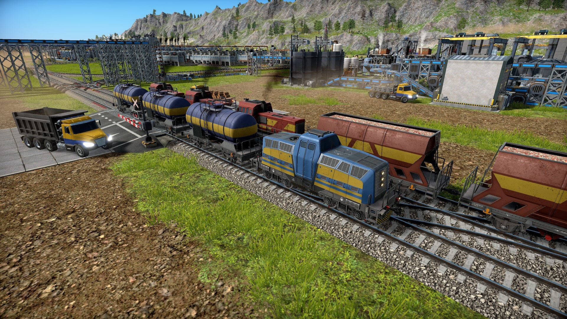 The new hydrogen locomotive pulling tank wagons.