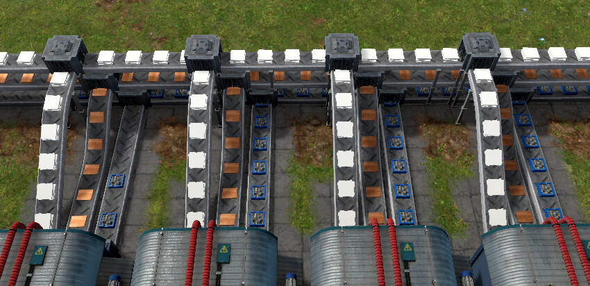 The new transport system allows more freedom in construction by allowing shared pillars that no longer obstruct other transports.